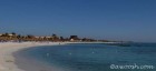 Wide angle beach view of The Bahia Principe Resort