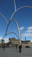 Modern sculpture near the waterfront, Barcelona