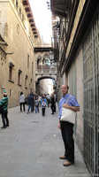 DG in Medeival Streets of Barcelona.