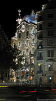 Gaudi's architecture at night.