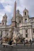 Bernini Fountain and Obelisk at Piazza Navona