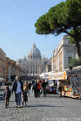 View up the promenade to the Vatican